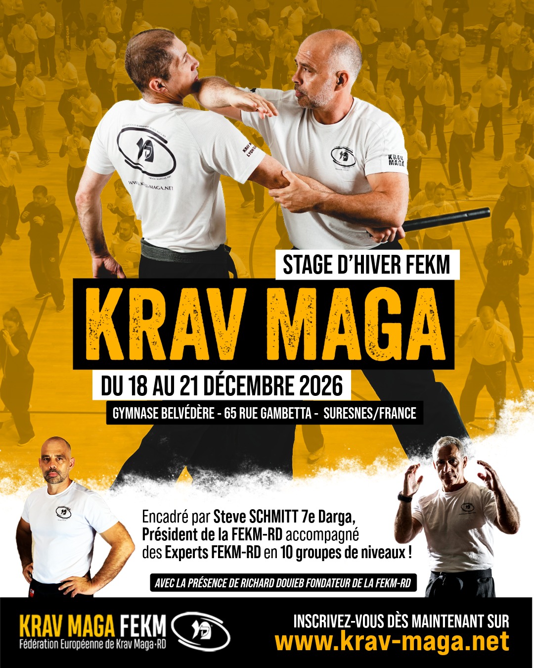 Affiche du Stage d'Hiver FEKM-RD, du 18 au 21 décembre 2026 à Suresnes